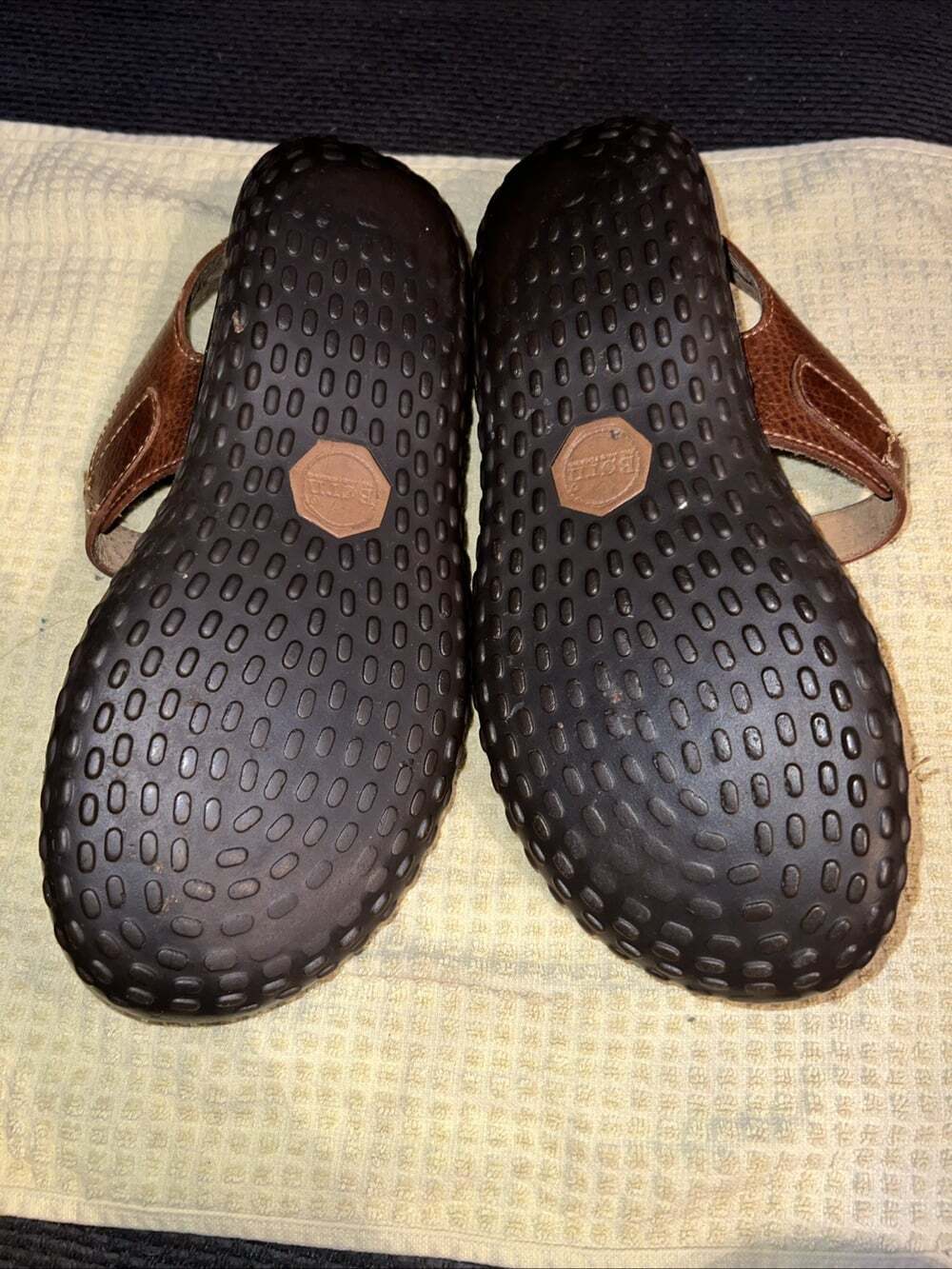 Born Shoes Women's Sz 9 Fisherman Sandals Open Toe Genuine Leather Brown Comfort - Picture 10 of 12
